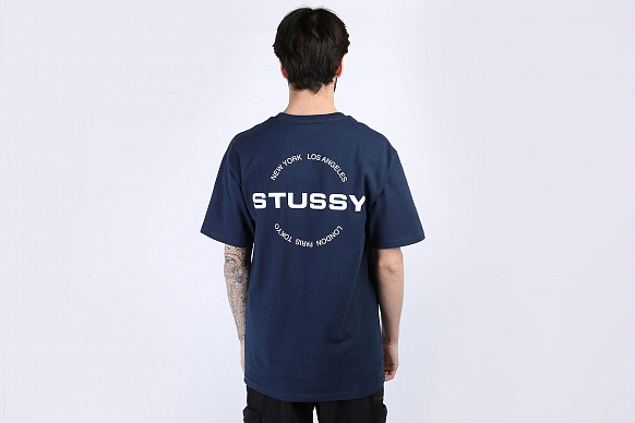 Мужская футболка Stussy City Circle Tee (1904501-navy) - фото 3 картинки