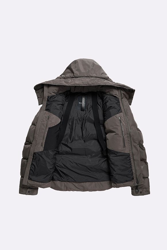 Мужская куртка KRAKATAU AITKEN Waterproof Short Puffer Jacket (Qm560-861-aitken-сер-зел) - фото 2 картинки