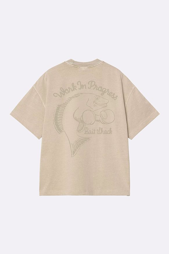 Мужская футболка Carhartt WIP S/S Bait Shack T-Shirt (I034660-wall garm dyed) - фото 2 картинки