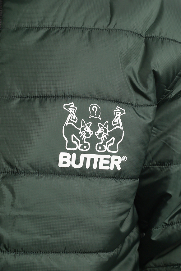 Мужская куртка Butter Goods Jun Reversible Puffer Jacket (Jun Reversible-army/slate) - фото 5 картинки