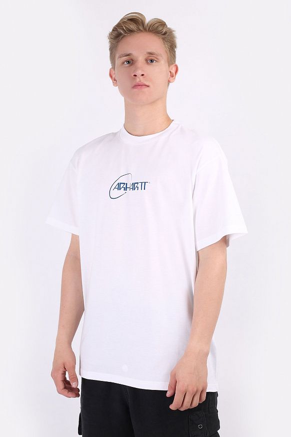 Мужская футболка Carhartt WIP S/S Orbit T-Shirt (I029928-white/blue)