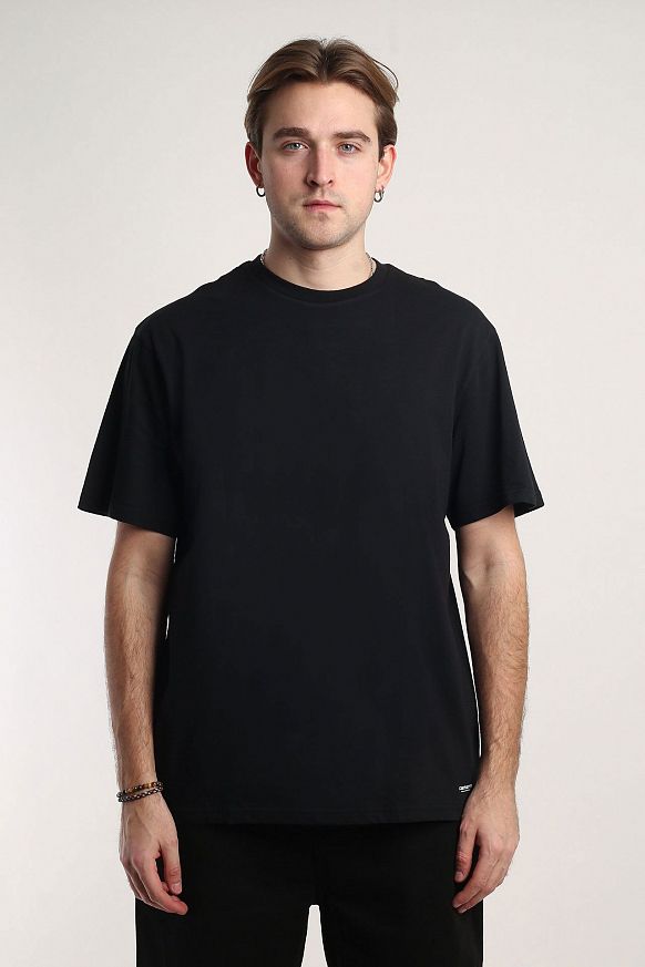 Мужская футболка Carhartt WIP Standart Crew Neck T-Shirt (2 Pack) (I029370-black/black)