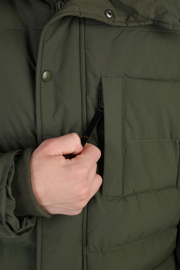 Мужская куртка Alpha Industries N-3B (MJN51502C1-drk green) - фото 2 картинки
