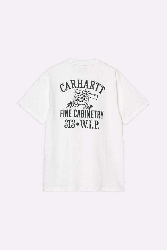 Мужская футболка Carhartt WIP S/S Cabinetry T-Shirt (I034779-black/white) - фото 2 картинки