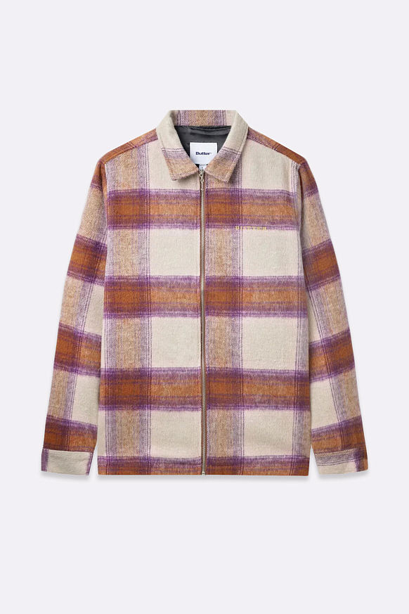 Мужская куртка Butter Goods Heavyweight Flannel Jacket (Heavyweight-walnut/grape)