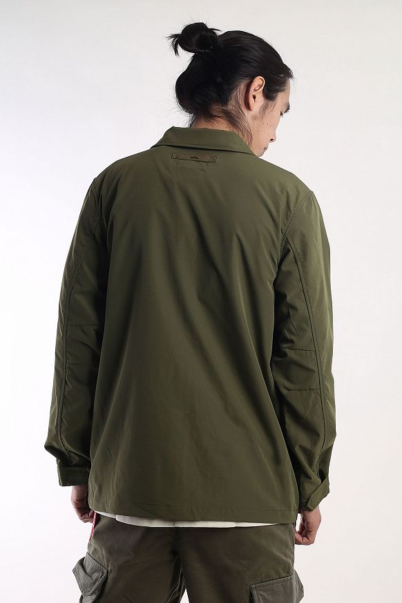 Мужская куртка Alpha Industries Nylon Cargo Shirt Jacket (MJN53000C1-green) - фото 7 картинки