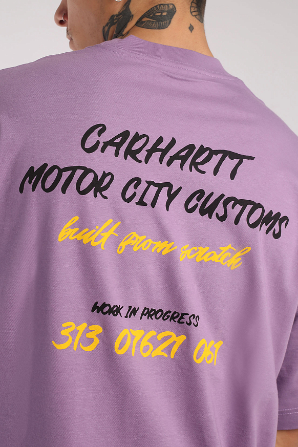 Мужская футболка Carhartt WIP S/S Built From Scratch T-Shirt (I031725-violanda) - фото 5 картинки