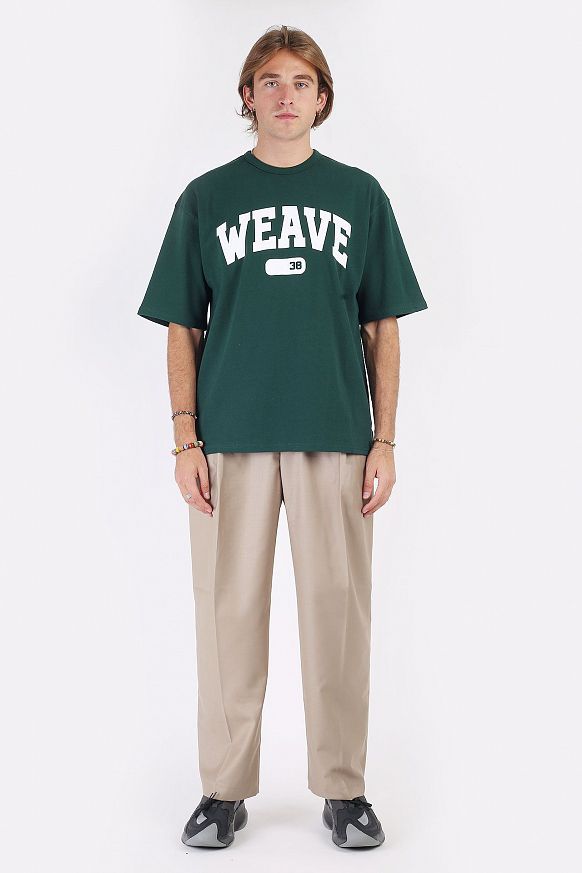 Мужская футболка FrizmWORKS Weawe 38 Logo Tee (SSTS056-dark green) - фото 4 картинки