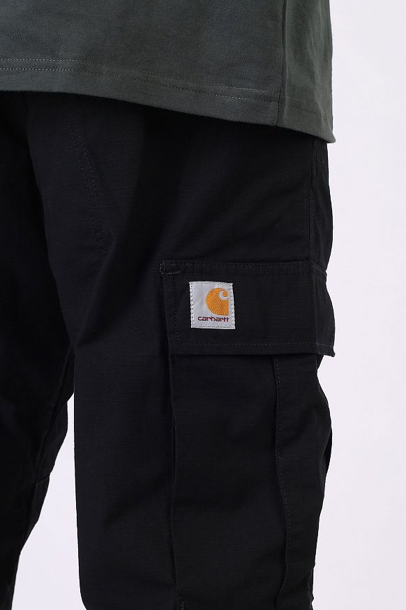 Мужские брюки Carhartt WIP Regular Cargo Pant (I015875-black) - фото 8 картинки