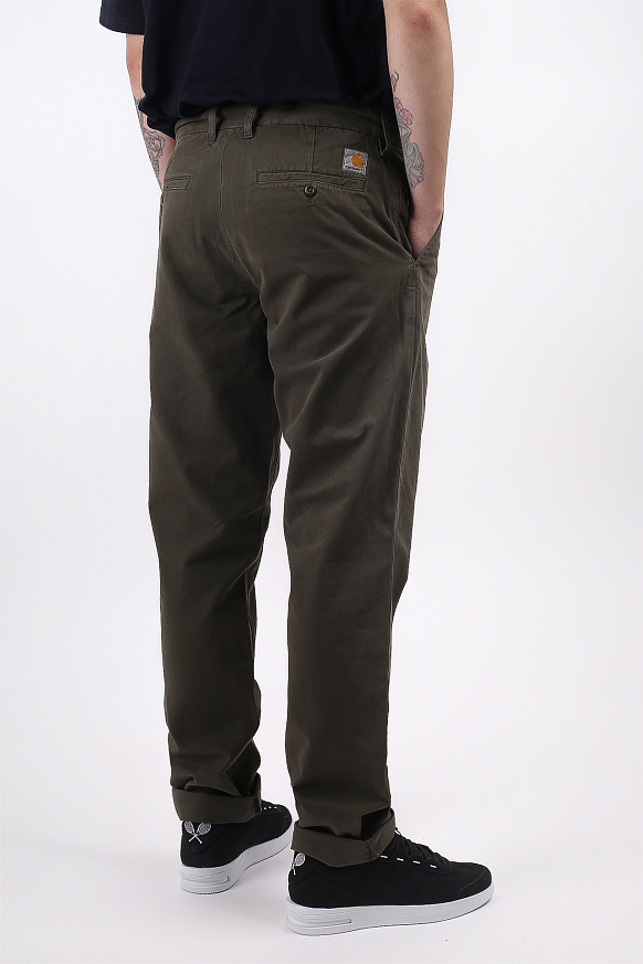 Мужские брюки Carhartt WIP Johnson Pant (I026021-cypress) - фото 4 картинки