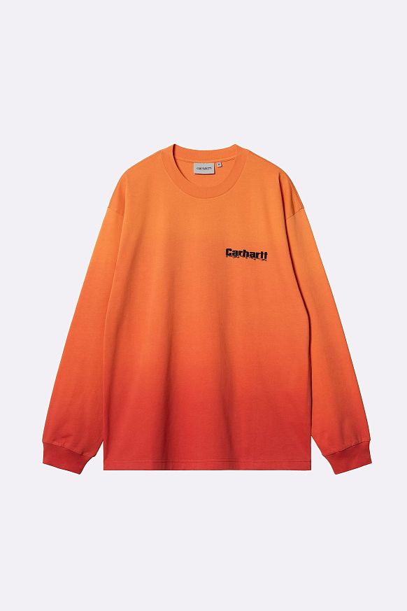 Мужской лонгслив Carhartt WIP L/S Light Work T-Shirt (I034672-pumpkin/cherry)