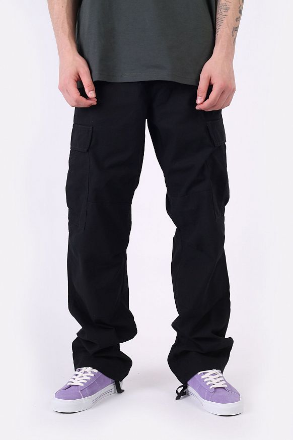 Мужские брюки Carhartt WIP Regular Cargo Pant (I015875-black) - фото 2 картинки