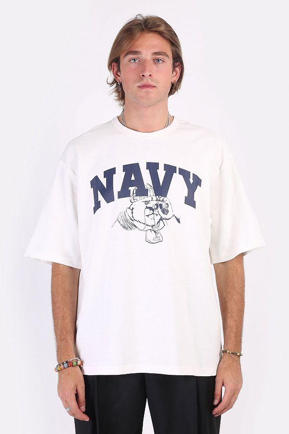 Мужская футболка FrizmWORKS Grizzly Navy Tee (SSTS063-white)