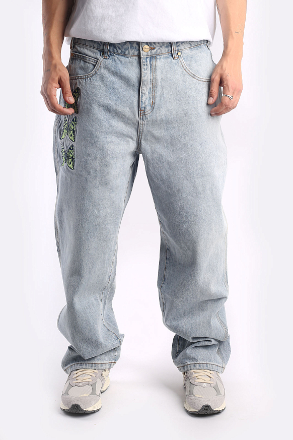 Мужские джинсы Butter Goods Butterfly Denim Jeans (Butterfly Denim-lght blue) - фото 2 картинки