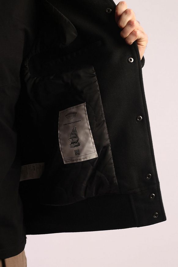 Мужская куртка FrizmWORKS Varcity Jacket (FWOT017-black) - фото 6 картинки