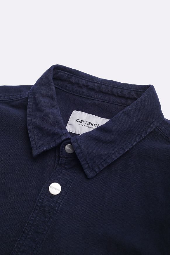 Мужская рубашка Carhartt WIP Walter Shirt Jac (I033578 Dark-navy) - фото 2 картинки