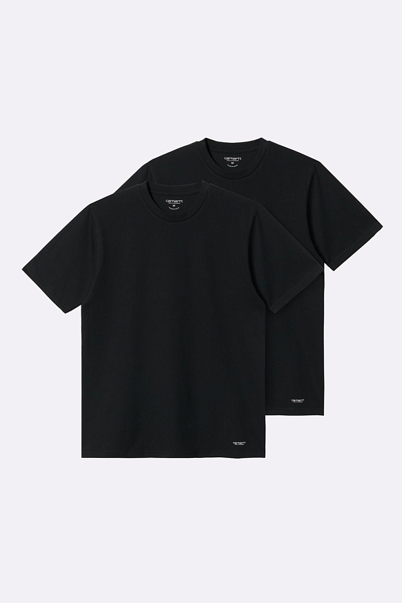 Мужская футболка Carhartt WIP Standart Crew Neck T-Shirt (2 Pack) (I029370-black/black) - фото 7 картинки