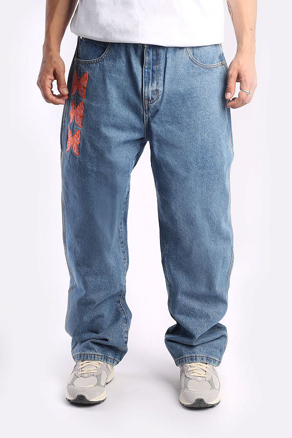 Мужские джинсы Butter Goods Butterfly Denim Jeans (Butterfly Denim-indigo) - фото 2 картинки