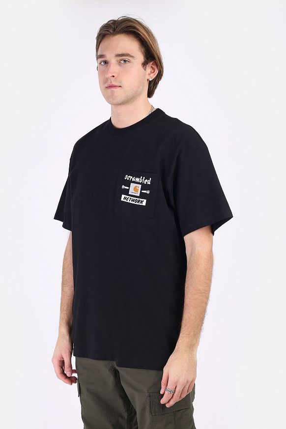 Мужская футболка Carhartt WIP S/S Scramble Pocket T-Shirt (I029983-black/white)