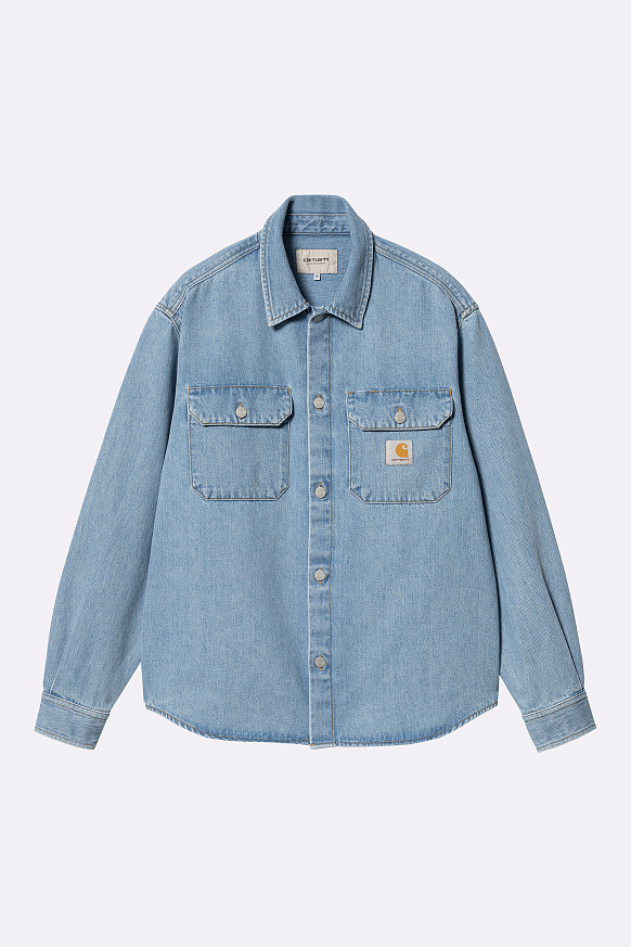 Мужская рубашка Carhartt WIP Harvey Shirt Jac (I033346-blue)
