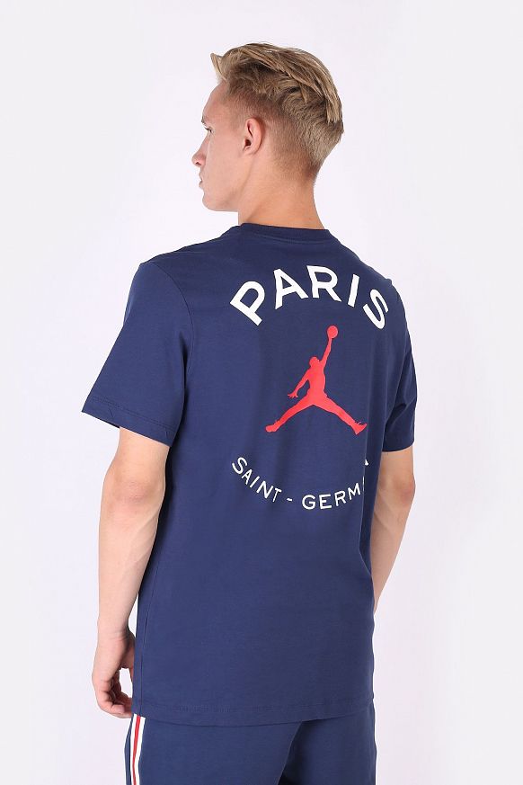 Мужская футболка Jordan Paris Saint-Germain Logo T-Shirt (DB6514-410) - фото 5 картинки