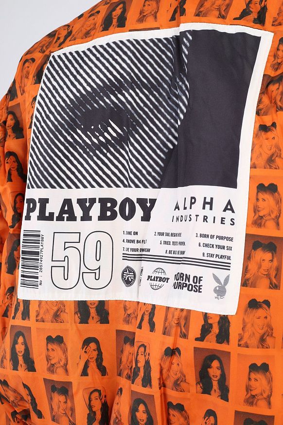 Мужская куртка Alpha Industries x Play Boy MA-1 Flight Jacket (CJP51502C1-sage) - фото 12 картинки