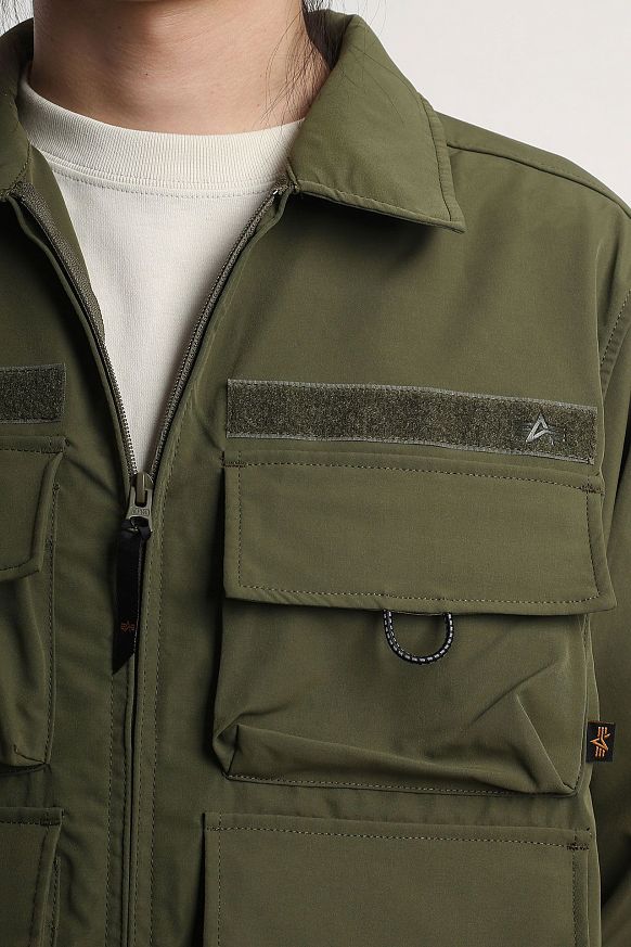 Мужская куртка Alpha Industries Nylon Cargo Shirt Jacket (MJN53000C1-green) - фото 3 картинки