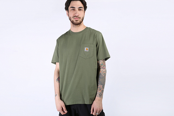 Мужская футболка Carhartt WIP S/S Pocket T-Shirt (I022091-dollar green)