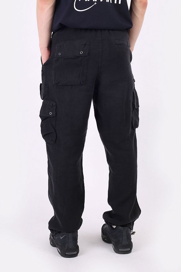 Мужские брюки Stussy Linen Utility Pant (116490-black) - фото 8 картинки