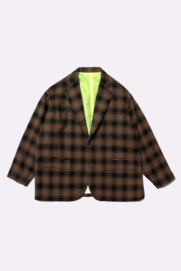Мужской пиджак Hombre Nino Plaid 3B Jacket (0222-JK0003-brown)