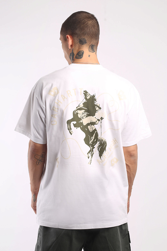 Мужская футболка Carhartt WIP S/S Big Buck T-Shirt (I032029-white) - фото 4 картинки
