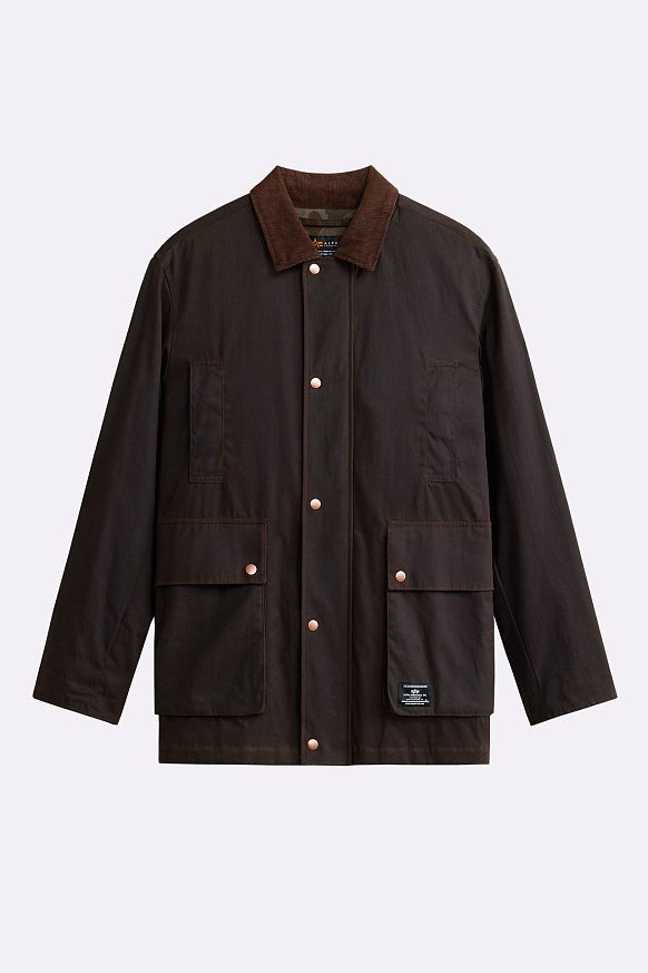 Мужская куртка Alpha Industries Waxed Cotton Car Coat (MJW53500C1-chocolate)