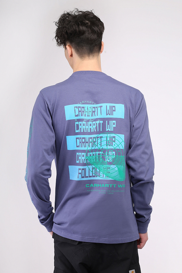 Мужской лонгслив Carhartt WIP Remix T-Shirt (I028487-cold viola) - фото 3 картинки
