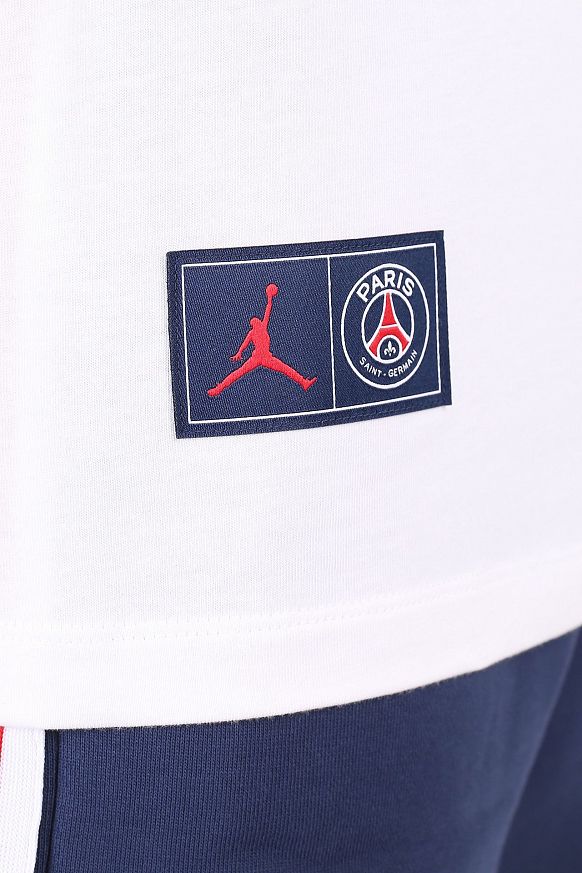 Мужская футболка Jordan Paris Saint-Germain Logo T-Shirt (DB6514-100) - фото 4 картинки