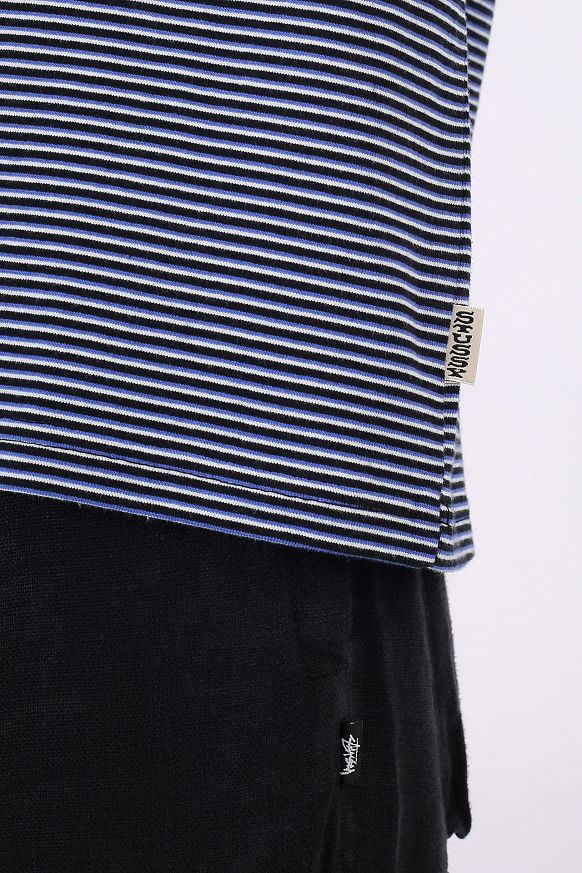 Мужская футболка Stussy Mini Stripe Crew (1140248-black) - фото 4 картинки