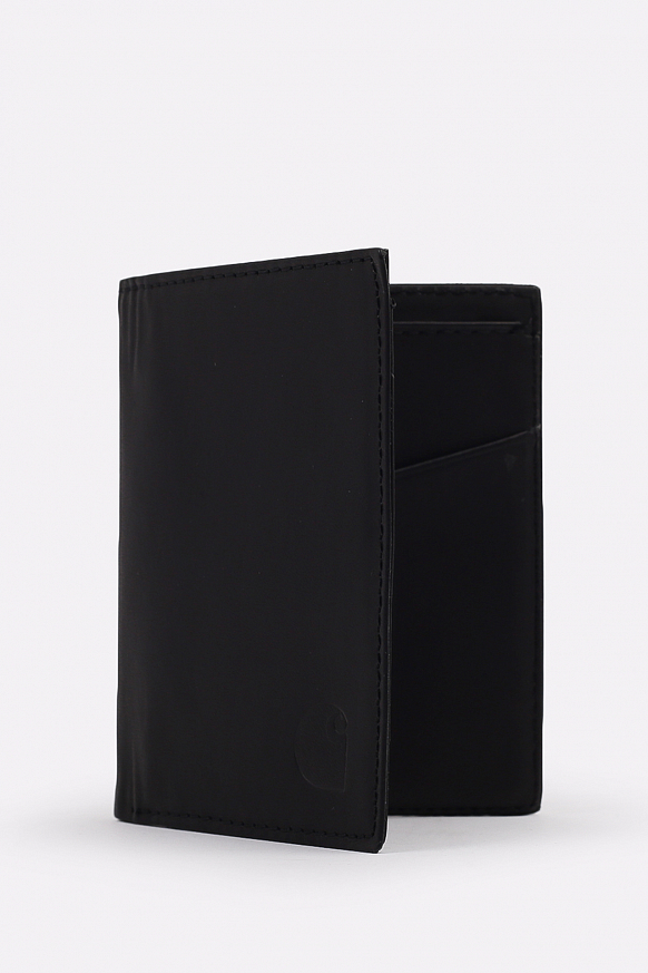Бумажник Carhartt WIP Leather Fold Wallet (I028723-black) - фото 3 картинки