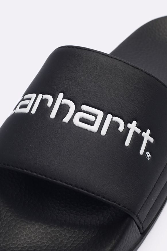 Мужские сланцы Carhartt WIP Slipper (I034615-black/white) - фото 2 картинки
