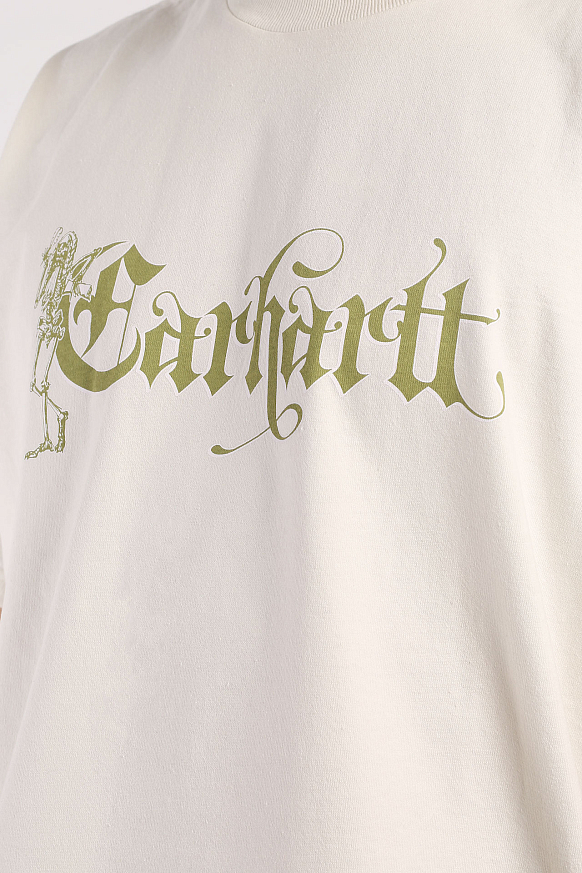 Мужская футболка Carhartt WIP S/S Scribe T-Shirt (I031759-wax) - фото 3 картинки