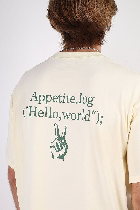 Мужская футболка Appetite High Mark Hello World Tee (Hello world-beige) - фото 5 картинки