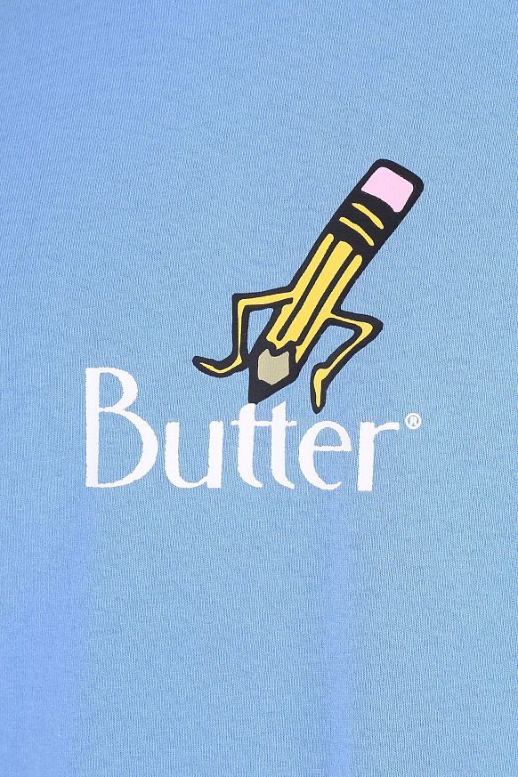 Футболка Butter Goods Pencil Logo Tee (Pencil Logo Tee Blue) - фото 2 картинки