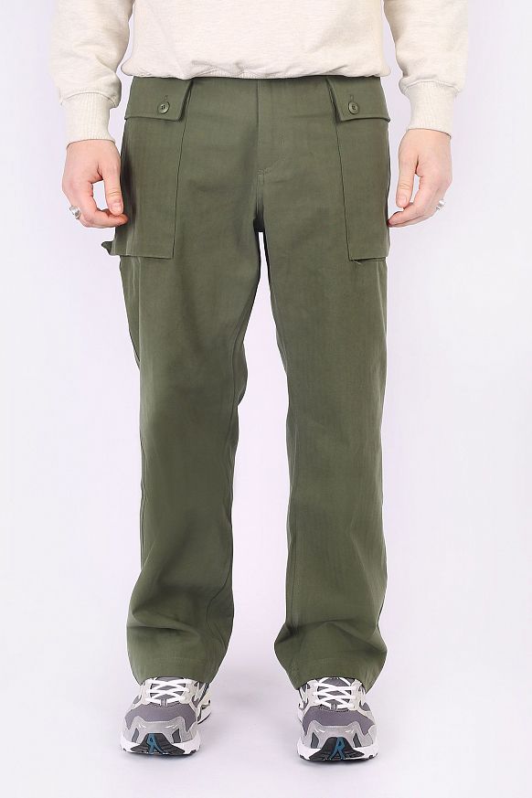 Мужские брюки Uniform Bridge HBT P44 Pants (22FW nbt P44 pants-grn) - фото 4 картинки