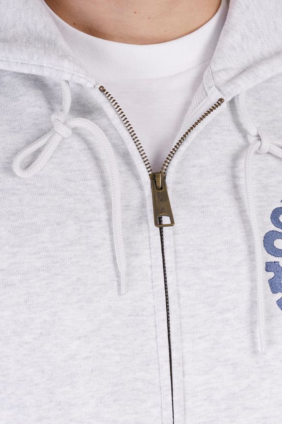 Мужская толстовка Carhartt WIP Hooded Nelson Sweat (I034731-ash heat/blu iris) - фото 9 картинки