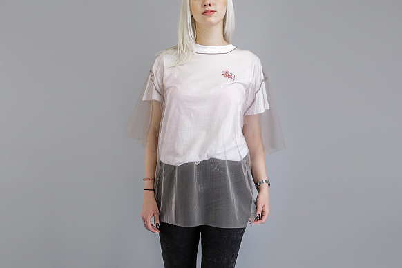 Женская футболка Stussy Shell Tulle Shirt (211100-grey)