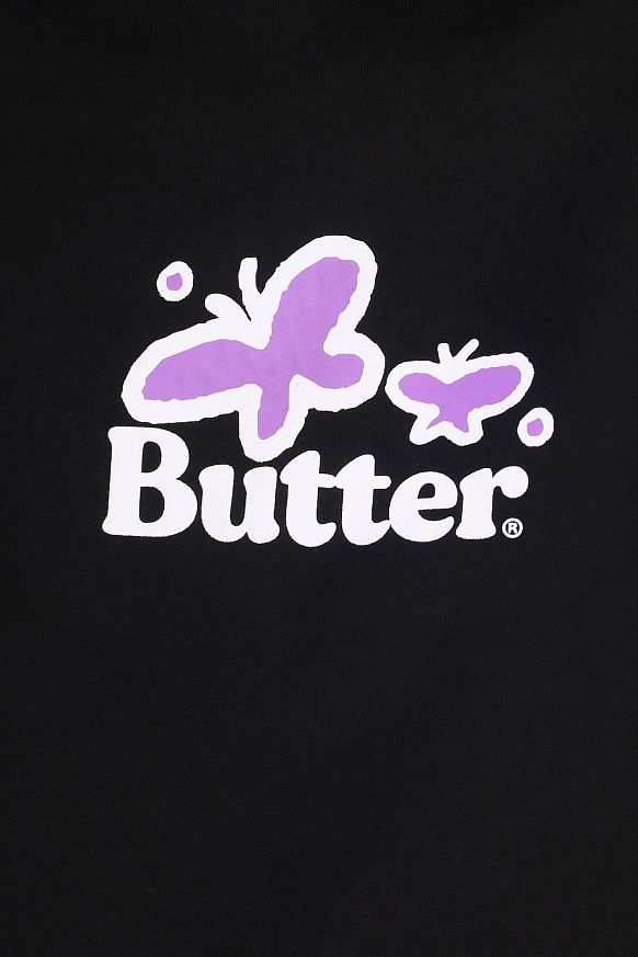 Мужская толстовка Butter Goods Wander Pullover Hood (Wander Pullover-black) - фото 2 картинки