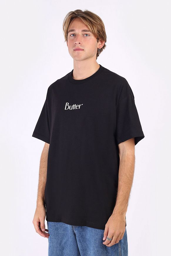 Мужская футболка Butter Goods Classic Logo Tee (CLASSIC TEE-black)