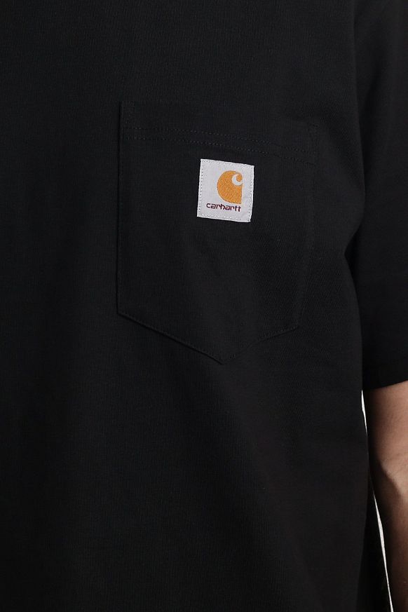 Мужская футболка Carhartt WIP S/S Pocket T-Shirt (I030434-black) - фото 3 картинки