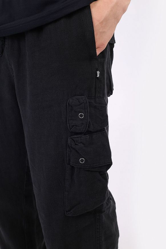 Мужские брюки Stussy Linen Utility Pant (116490-black) - фото 2 картинки