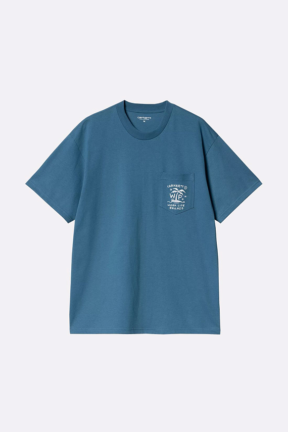 Мужская футболка Carhartt WIP S/S Fragments Pocket T-Shirt (I034407-sodalite/white)