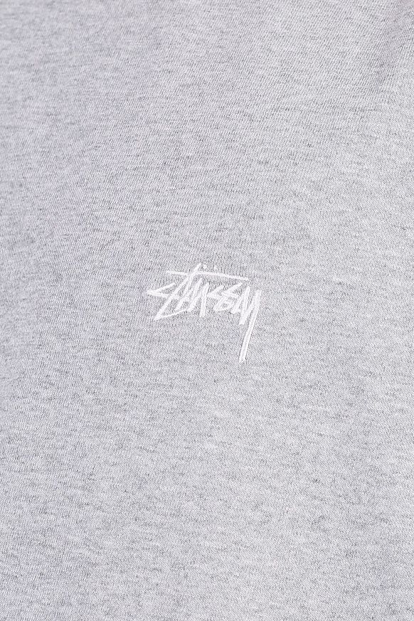Мужская футболка Stussy Stock Logo SS Crew (1140241-grey heather) - фото 2 картинки