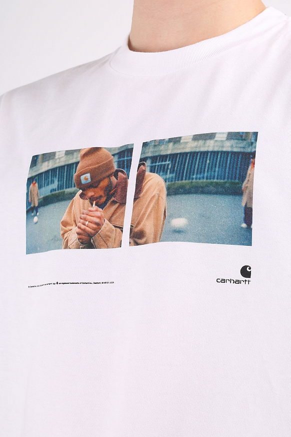 Мужская футболка Carhartt WIP S/S Backyard T-Shirt (I029064-white) - фото 2 картинки